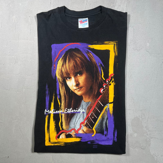1993 Melissa Etheridge black portrait tee Size Large hanes tag USED