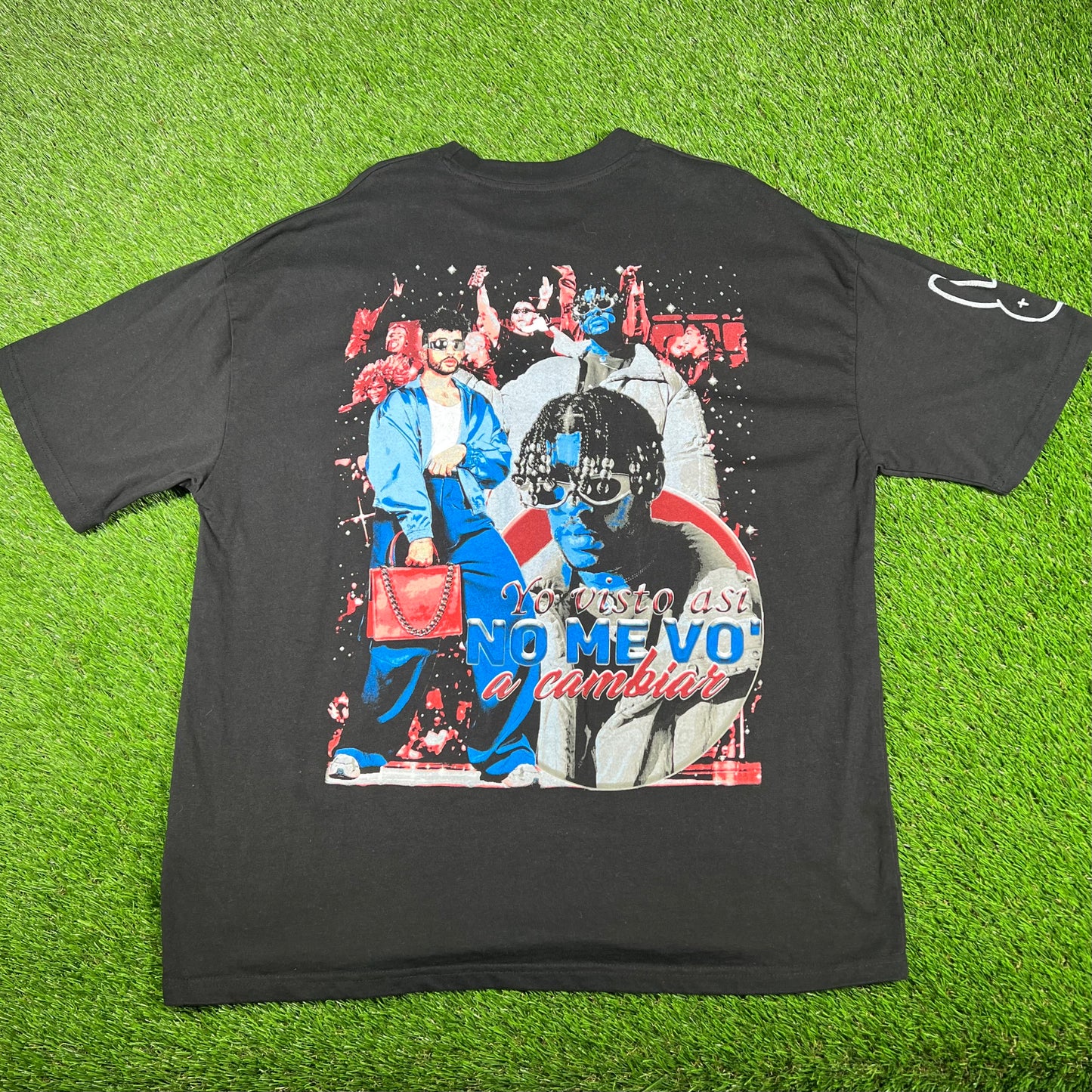 Bad Bunny Modern Rap Graphic Black Tee Size XXL USED v17003