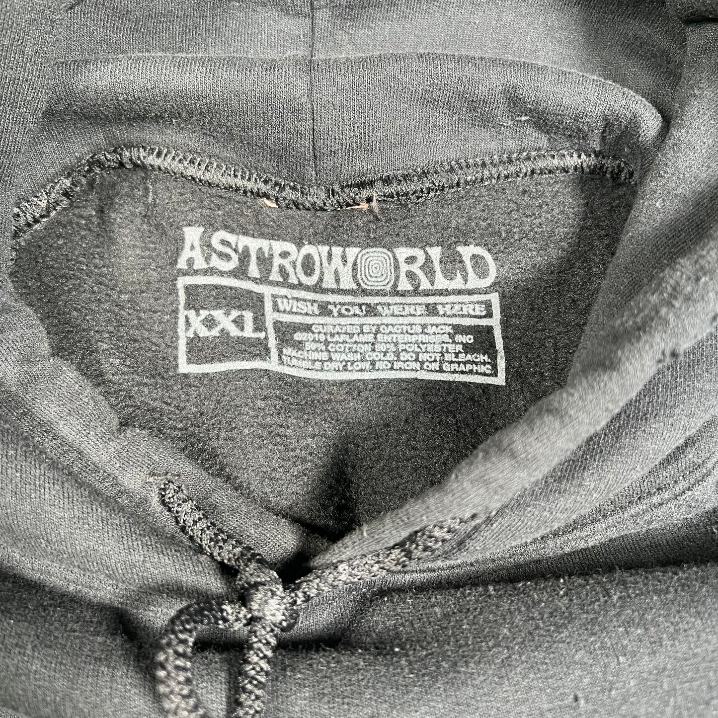 Travis Scott Astro World London 2019 Black hoodie Size XL USED x14548