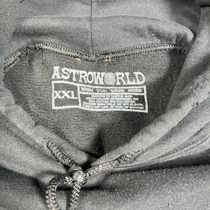 Travis Scott Astro World London 2019 Black hoodie Size XL USED x14548