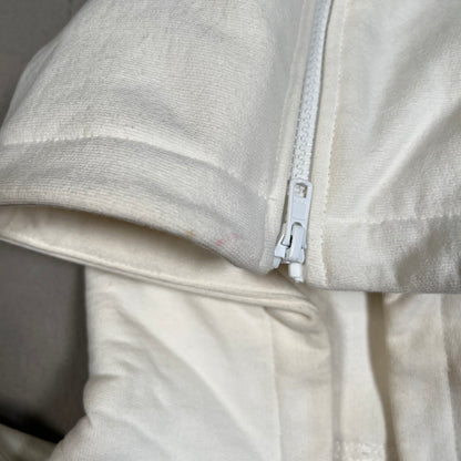 Supreme Split White Zip Up Hoodie Size Medium USED x17627
