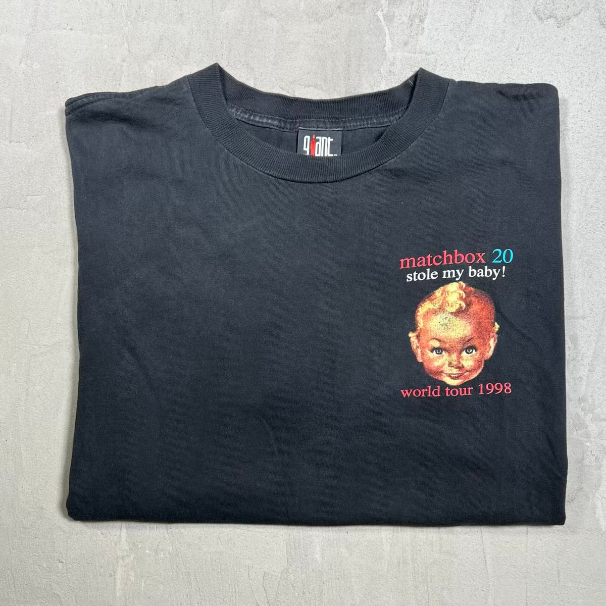 Y2K Matchbox 20 Stle My Baby Black Tee Size Large USED v20122