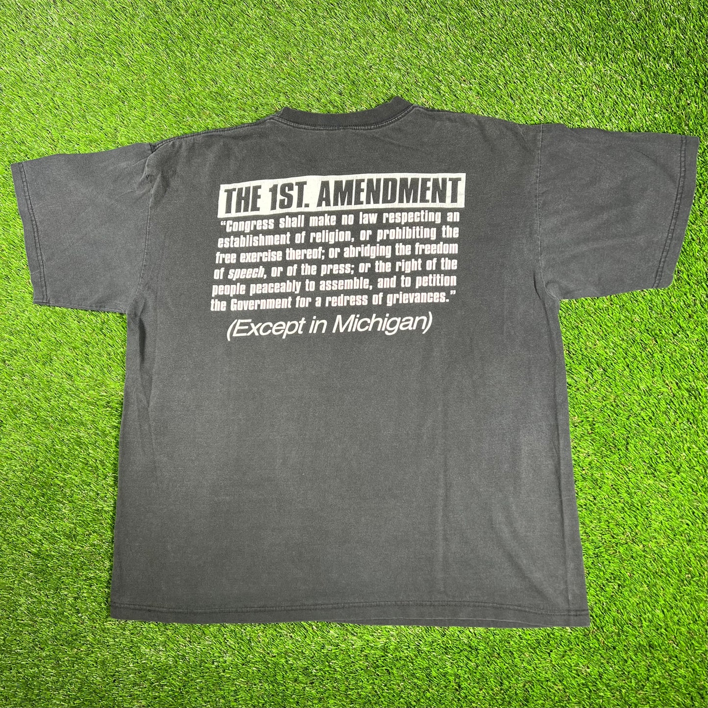 1998 Korn 1st Amendment Black Tee Size XL USED v17172