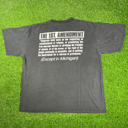 1998 Korn 1st Amendment Black Tee Size XL USED v17172