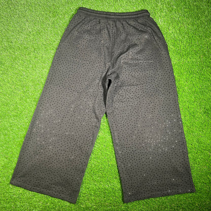 Silence Onyx Apparel Black VVS Rhinestone Shorts Size Medium USED x15268