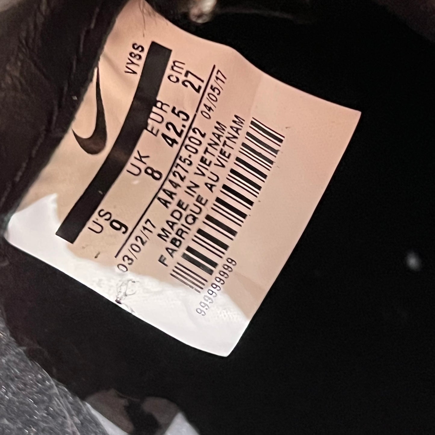 Nike SB Dunk Low Decon Black (2018) Size 9 USED s22527
