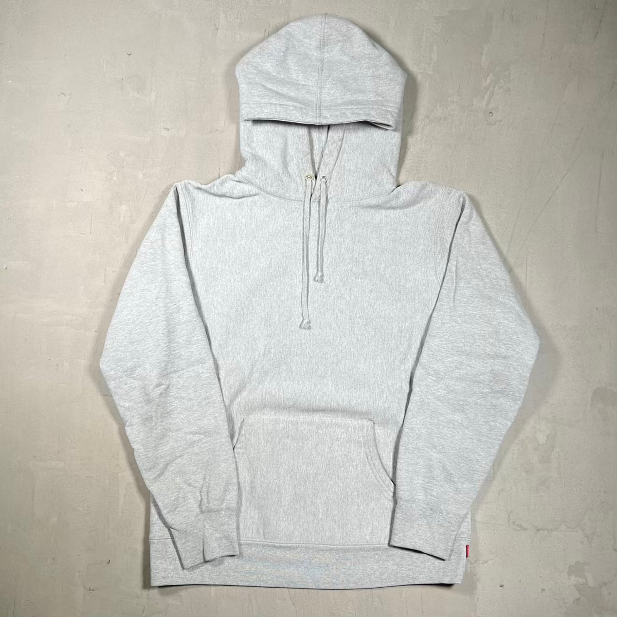 Supreme Small Box Logo Grey on Grey Hoodie Size Medium USED x18498