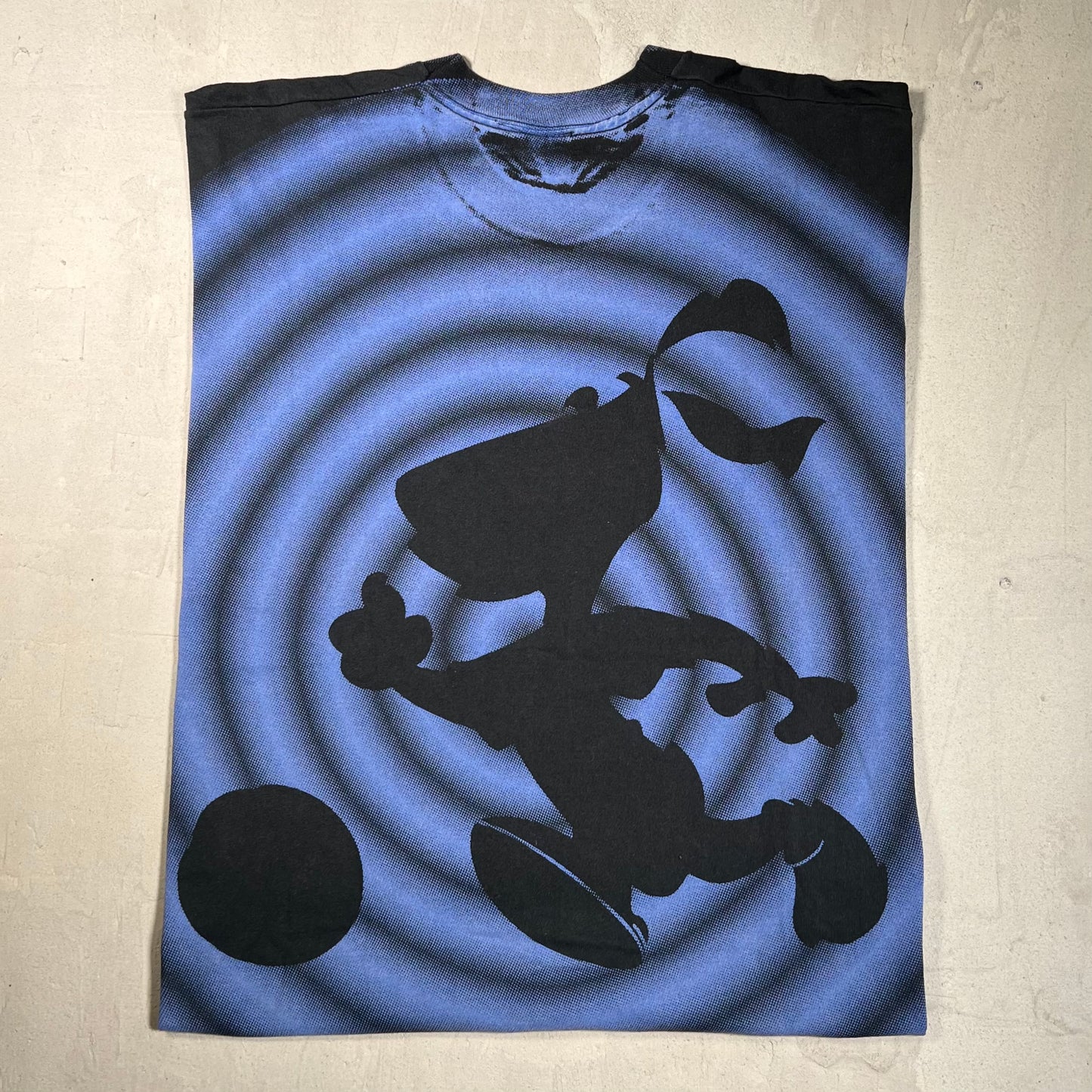 1992 World Cup Pup AOP Black Tee Size XL USED v17158