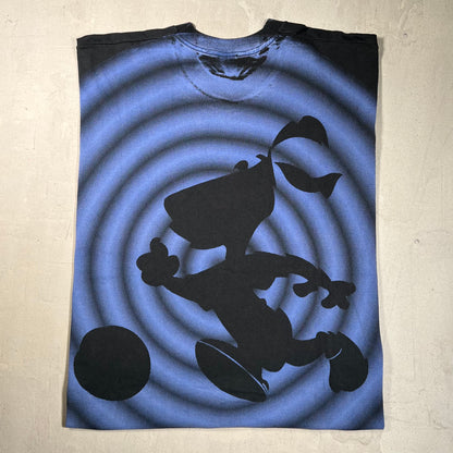1992 World Cup Pup AOP Black Tee Size XL USED v17158