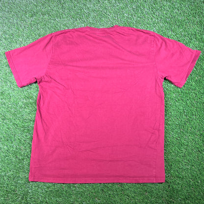 Carhartt Maroon Pocket Tee Size XL USED v18008