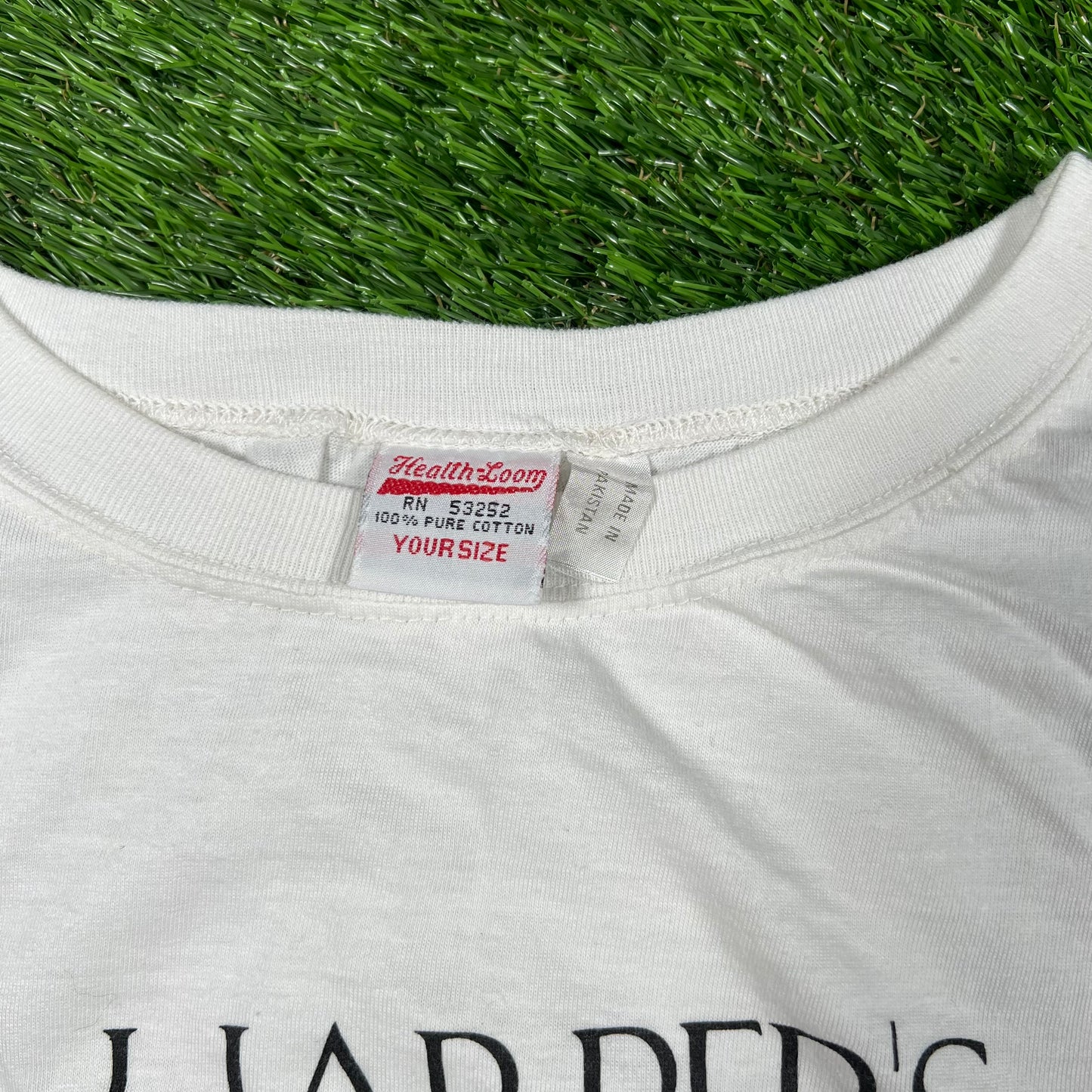 Harper's Magazine "Buy or Die" White Tee Size XL USED v17009