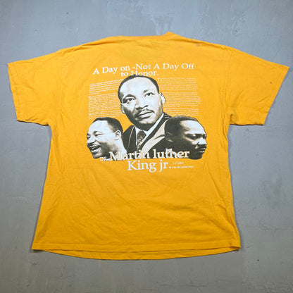 2005 Martin Luther King MLK Rap Style Yellow Tee Size XL USED v19242