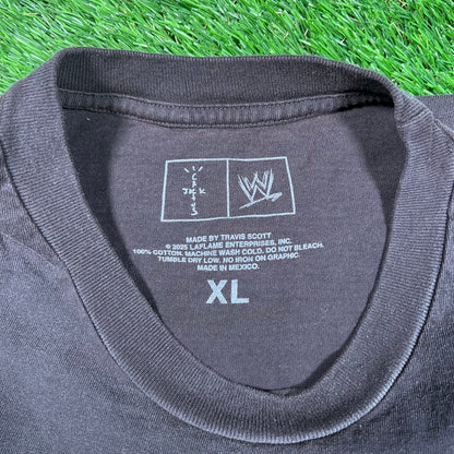 Travis Scott WWE Black "No Bystanders" Stone Cold Steve Austin Tee (2025) Size XL USED x15853