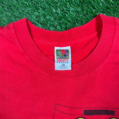 1997 Bill Elliott McDonalds Red Racing Nascar Tee Size XL USED v17927