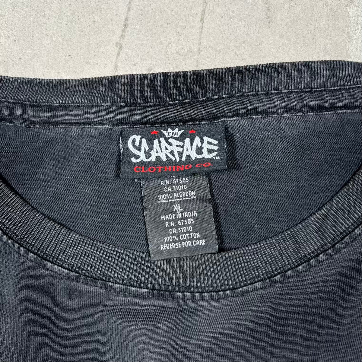 Y2K Scarface "Money Power Respect" Black Tee Size XL USED v20306