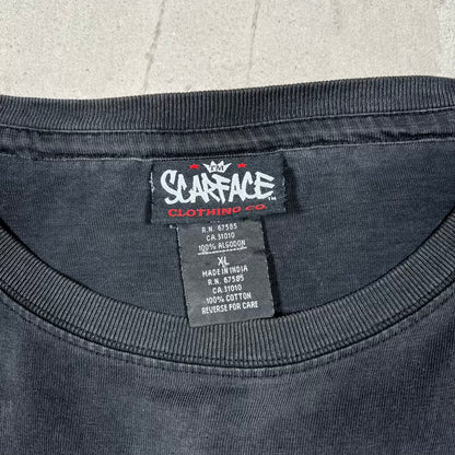 Y2K Scarface "Money Power Respect" Black Tee Size XL USED v20306
