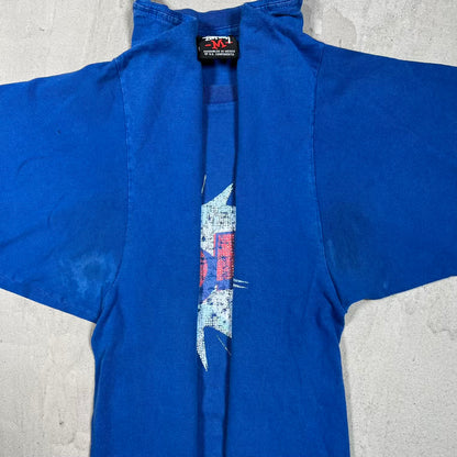 Y2K Stussy "Pow" Blue Tee Size Medium USED x18703