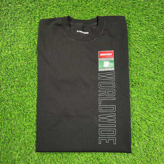 Undefeated World Wide Black Tee Size Medium USED x16265