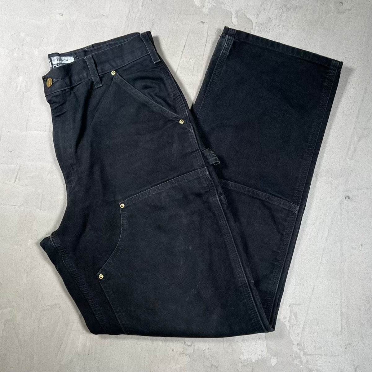 Y2K Carhartt Black Double Knee Carpeneter Pants Size 32 USED v20300
