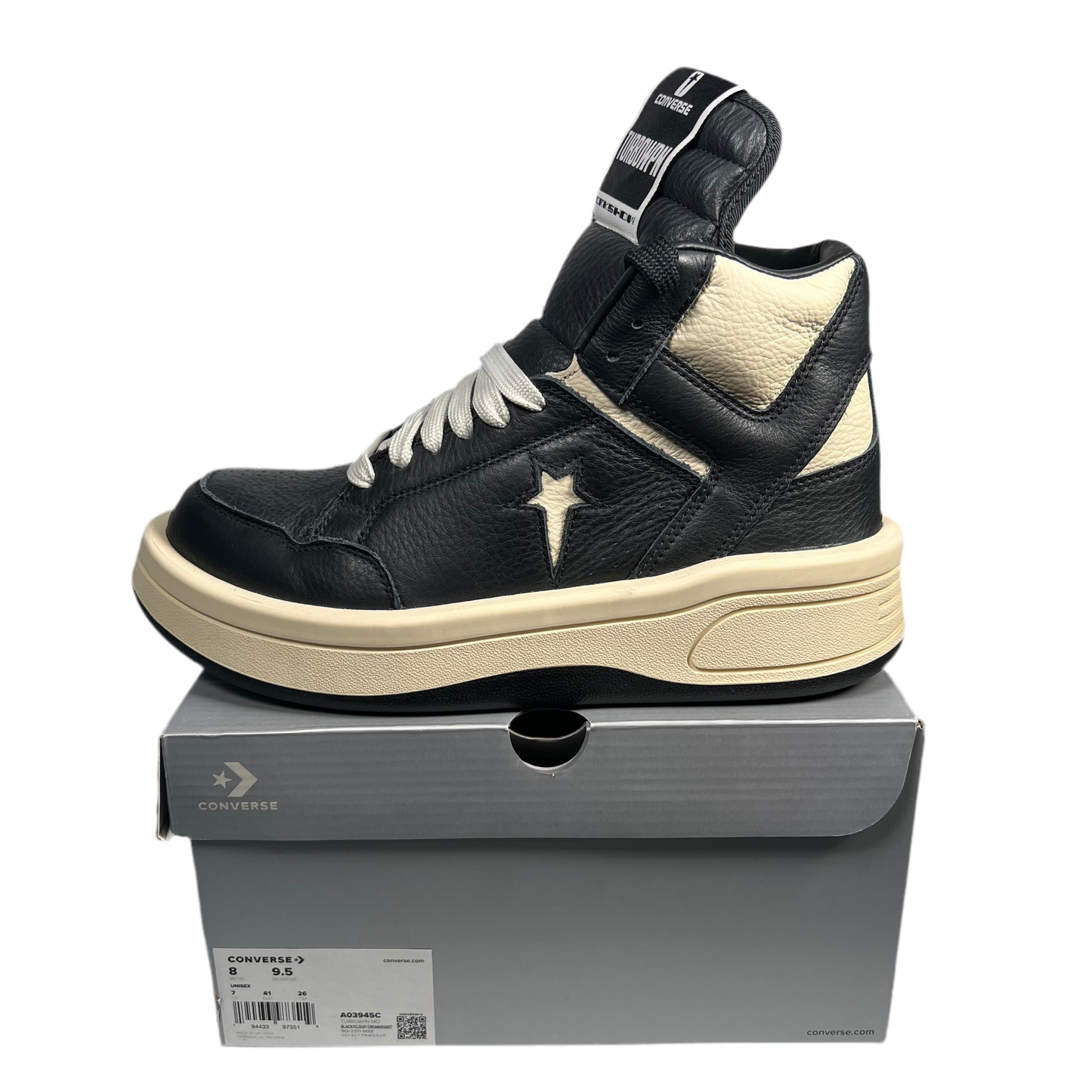 Converse Turbowpn Mid Rick Ownes Drkshdw (2023) Size 8 NEW s17678