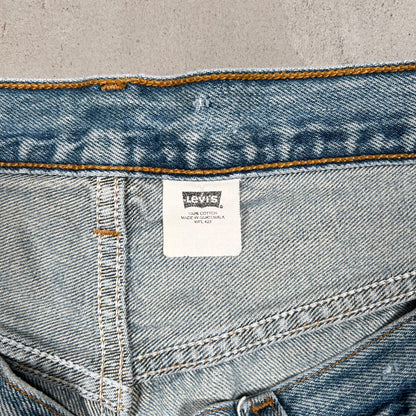 1990s Levis 501 Red Tab Blue Jeans Size 38x34 USED v19118