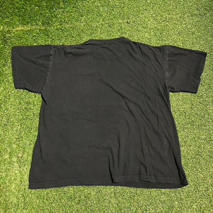 Y2K Metallica Local Crew Black Tee Size XL USED v16097