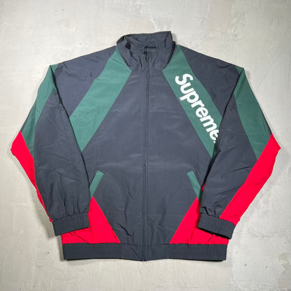 Supreme Paneled Black/Green Track Jacket (2020) Size Large USED x18610