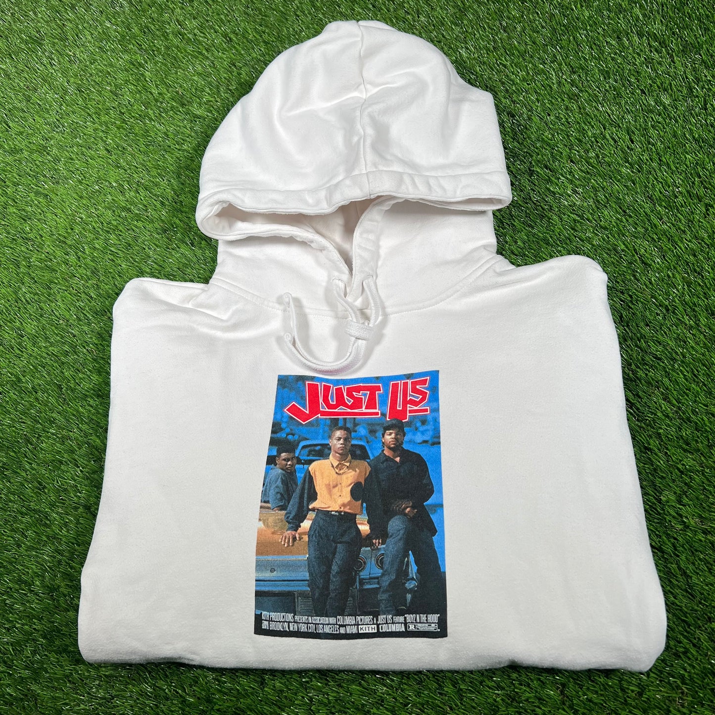 Kith Boyz n the Hood White Hoodie Size XL USED x12627