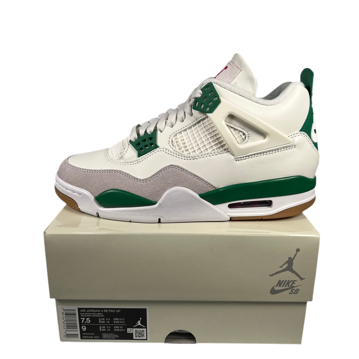 Jordan 4 SB Pine Green (2023) Size 7.5 NEW s17815