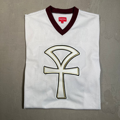 Supreme Ankh White/Green Hockey Jersey Size Medium USED x17631