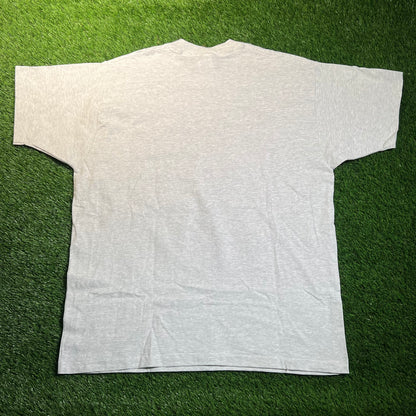 1996 New York Yankees Team Cartoon Champion Tee Grey Size XL USED v18823