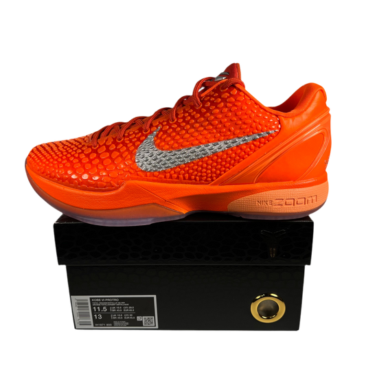 Nike Kobe 6 Total Orange Size 11.5 NEW s17526