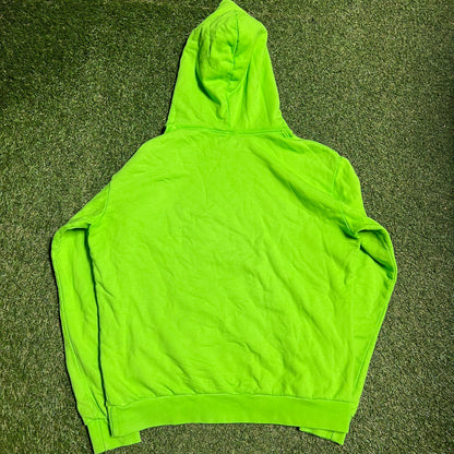 Psychworld Middle Logo Green Hoodie Size Large USED x13480