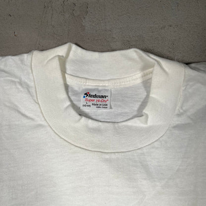 1987 Gecko Gym Hawaii White Tee Size Large USED v19216