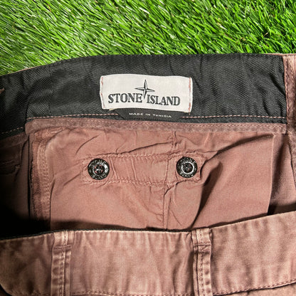 Stone Island Washed Brown Cargo Pants Size 33 USED x16070
