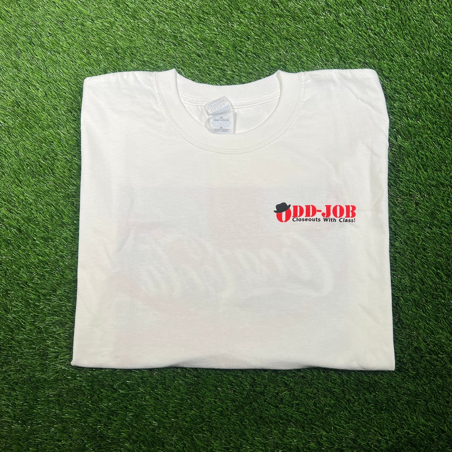 Y2K Coca Cola Classic Odd Job White Tee Size XL USED v17567