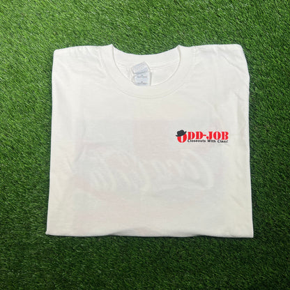 Y2K Coca Cola Classic Odd Job White Tee Size XL USED v17567