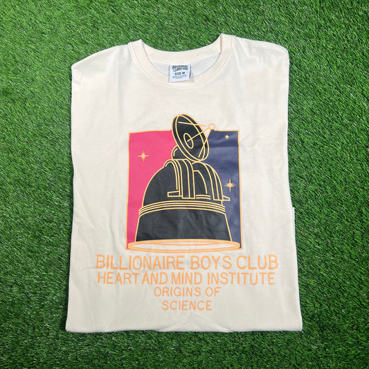 Billionaire Boys Club "Heart and Mind" Cream Tee Size Medium USED x15295