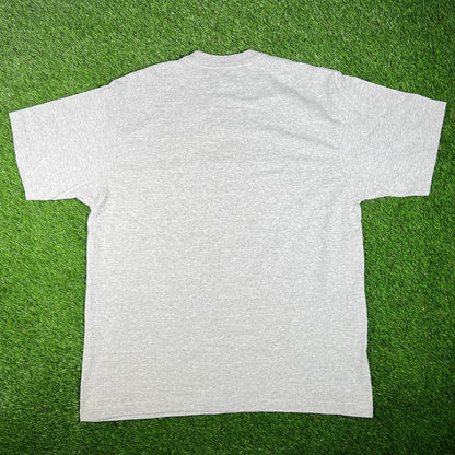 2007 Giants Eli Manning NFC Champs Grey Tee Size XL USED v17647