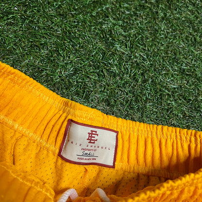 Eric Emanuel Purple Logo Yellow Shorts Size Small NEW x13447