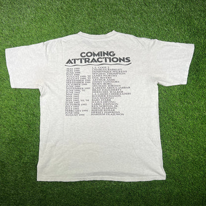 1990s Just For Feet We Fit the World Grey Tee Size XL USED v17180