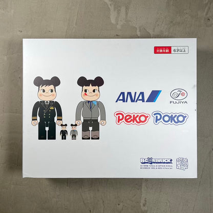 Bearbrick Ana Original Pocp-Chan Peko-Chan Captain 100% / 400% Set of 4 NEW x18665