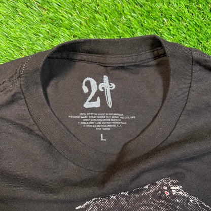 21 Savage Blur Tour Black Tee Size Large USED x16961