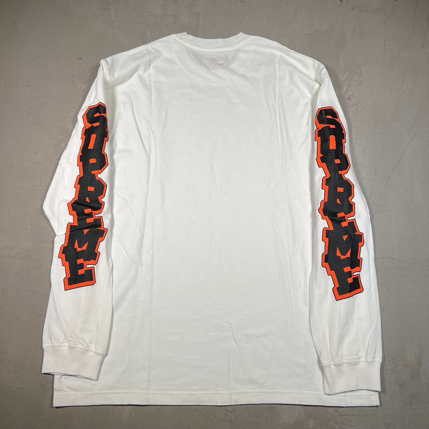 Supreme Stacked Logo White Longsleeve Size Large NEW x17425