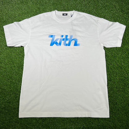 Kith Blue Gradient White Tee Size Small NEW x14788