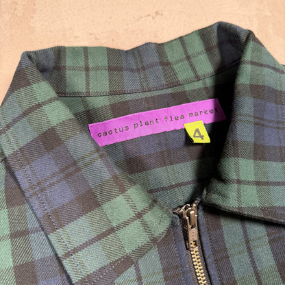 CPFM Check Zip Green Work Jacket Size 4 (XL) USED x16997