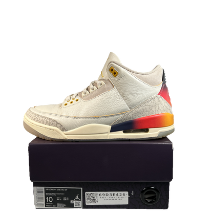 Jordan 3 J Balvin Medellin Sunset (2023) Size 10 USED s23151