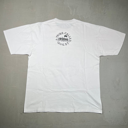 1996 Tribe Called Quest Beats Rhymes and Life Promo Cover Pinkish White Tee Size Large USED v18420