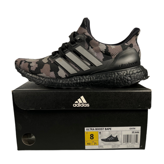 Adidas X Bape Ultra Boost Camo Black Size 8 USED s17364