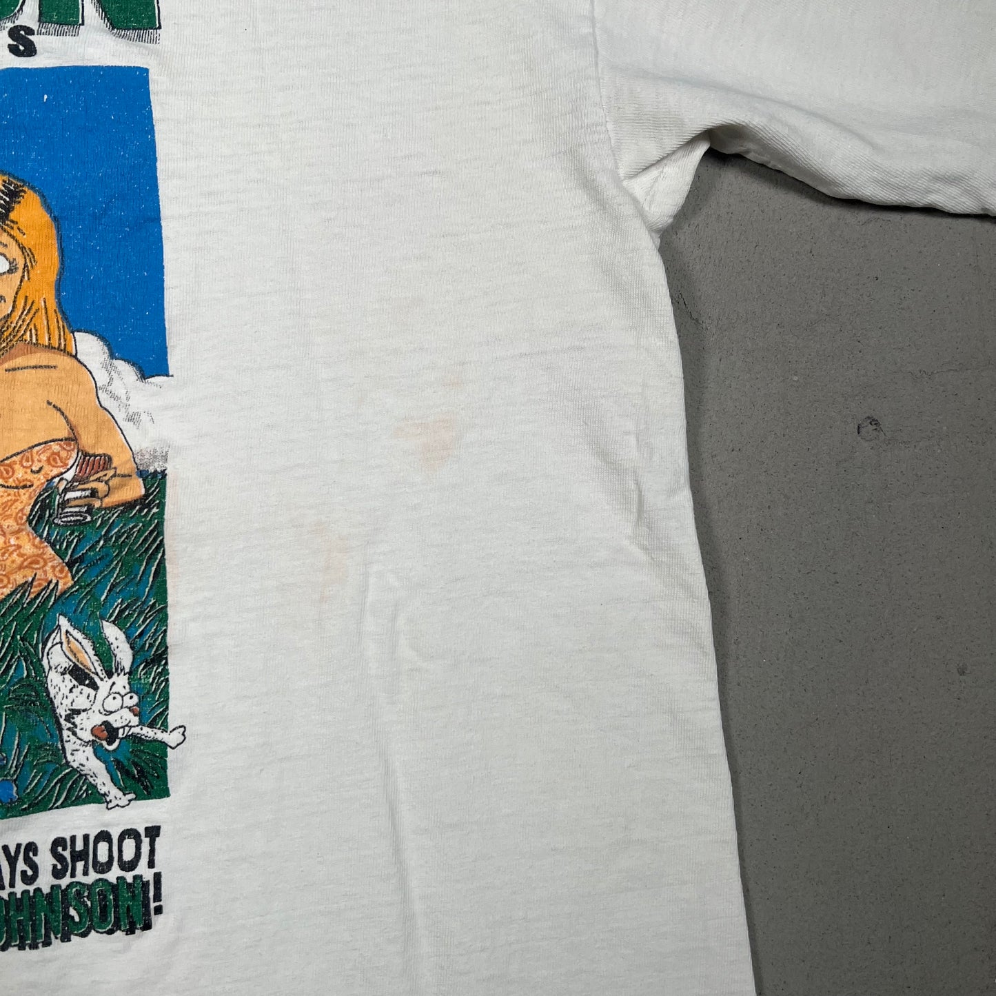 1990's Big Johnson ShotGuns White Tee Size Large USED v18489